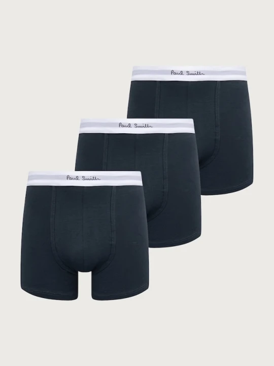 Zdjęcie produktu Paul Smith bokserki męskie z bawełną 3-pack granatowy