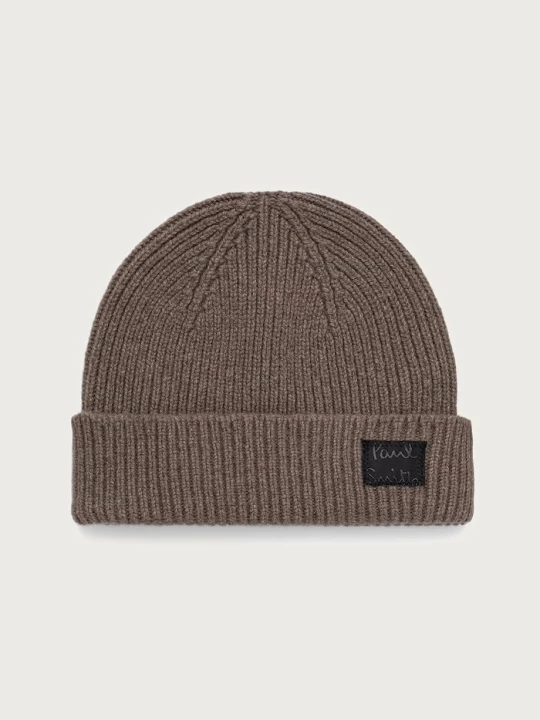 Zdjęcie produktu Paul Smith czapka męska wełniana brązowy