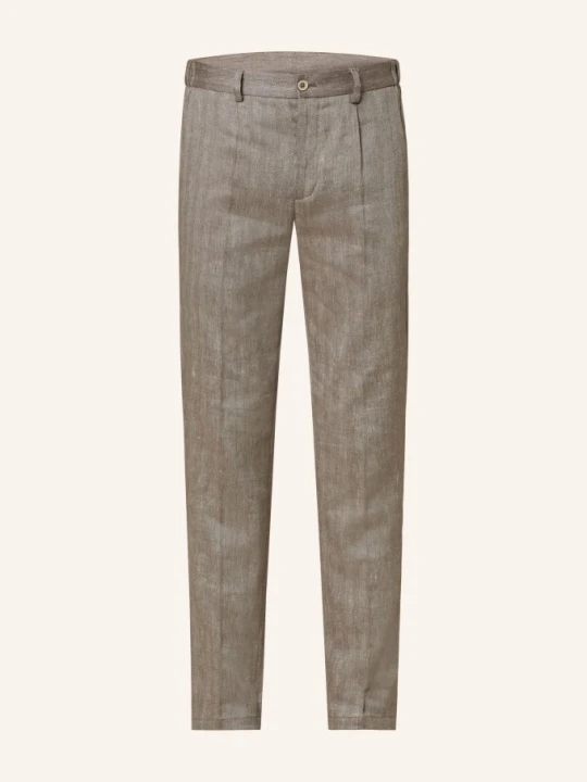 Zdjęcie produktu Paul Spodnie Garniturowe Slim Fit Z Lnem braun BRĄZOWY