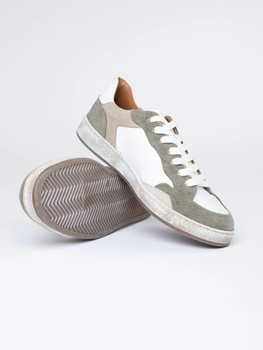 Zdjęcie produktu PAUL VESTERBRO Skórzane sneakersy w kolorze kremowo-szaro-beżowym rozmiar: 40