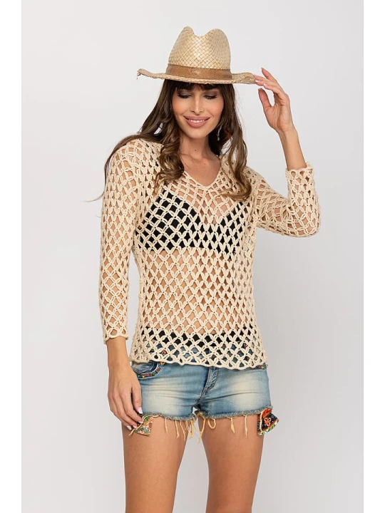 Zdjęcie produktu Peace & Love Sweter w kolorze kremowym rozmiar: L