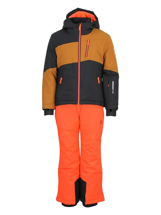 Zdjęcie produktu Peak Mountain 2-częściowy zestaw narciarski w kolorze pomarańczowo-czarnym rozmiar: 104