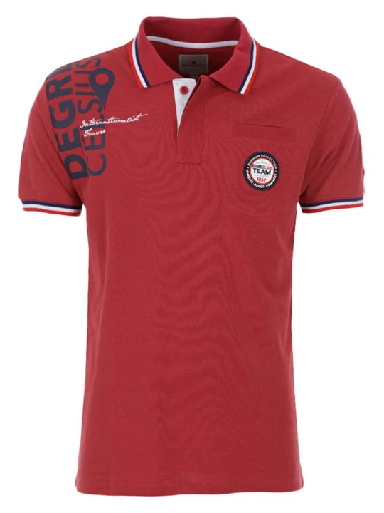 Zdjęcie produktu Peak Mountain Koszulka polo "Calor" w kolorze czerwonym rozmiar: M