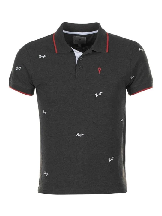 Zdjęcie produktu Peak Mountain Koszulka polo "Clamar" w kolorze antracytowym rozmiar: M