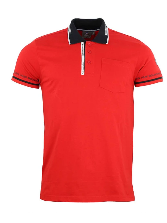 Zdjęcie produktu Peak Mountain Koszulka polo w kolorze czerwonym rozmiar: L