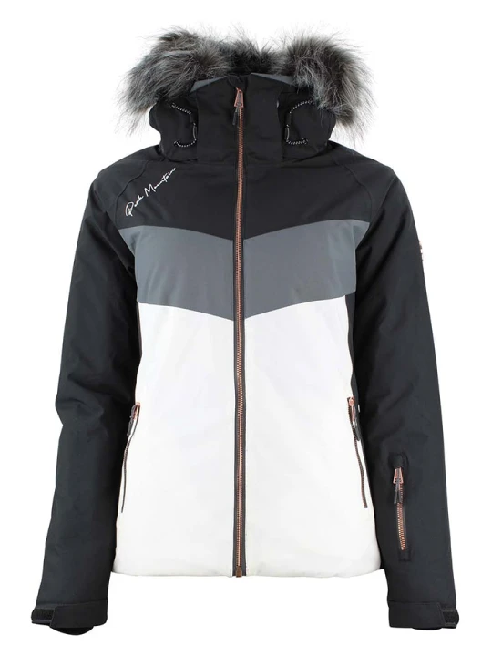 Zdjęcie produktu Peak Mountain Kurtka narciarska "Afidol" w kolorze czarno-białym rozmiar: M