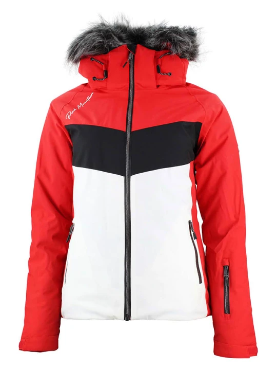Zdjęcie produktu Peak Mountain Kurtka narciarska "Afidol" w kolorze czerwono-białym rozmiar: L