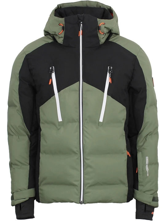 Zdjęcie produktu Peak Mountain Kurtka narciarska "Cordiere" w kolorze oliwkowo-czarnym rozmiar: 3XL