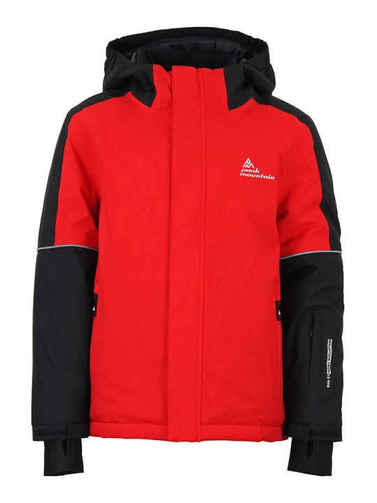 Zdjęcie produktu Peak Mountain Kurtka narciarska "Etiope" w kolorze czerwono-czarnym rozmiar: 104