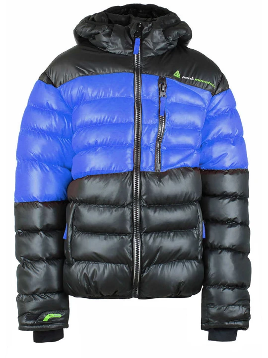 Zdjęcie produktu Peak Mountain Kurtka pikowana w kolorze czarno-niebieskim rozmiar: 164