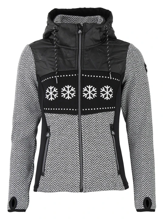 Zdjęcie produktu Peak Mountain Kurtka polarowa "Animo" w kolorze czarno-białym rozmiar: XXL