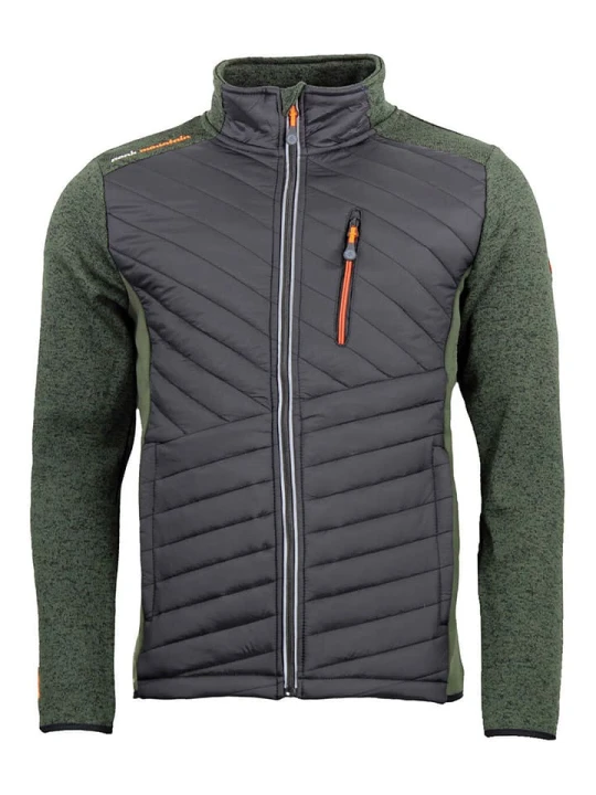 Zdjęcie produktu Peak Mountain Kurtka polarowa "Chacha" w kolorze zielono-szarym rozmiar: S