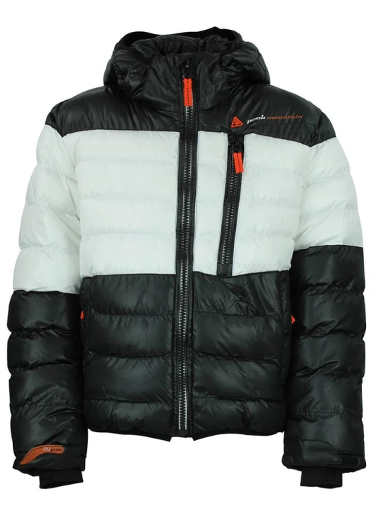 Zdjęcie produktu Peak Mountain Kurtka zimowa "Ecaptin" w kolorze czarno-białym rozmiar: 98