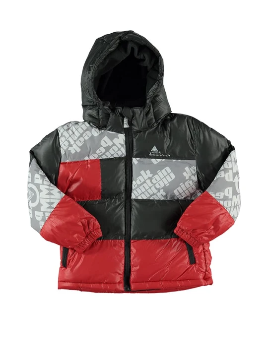 Zdjęcie produktu Peak Mountain Kurtka zimowa w kolorze czarno-czerwonym rozmiar: 176