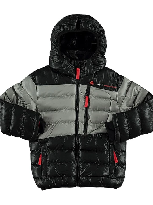 Zdjęcie produktu Peak Mountain Kurtka zimowa w kolorze czarno-szarym rozmiar: 104