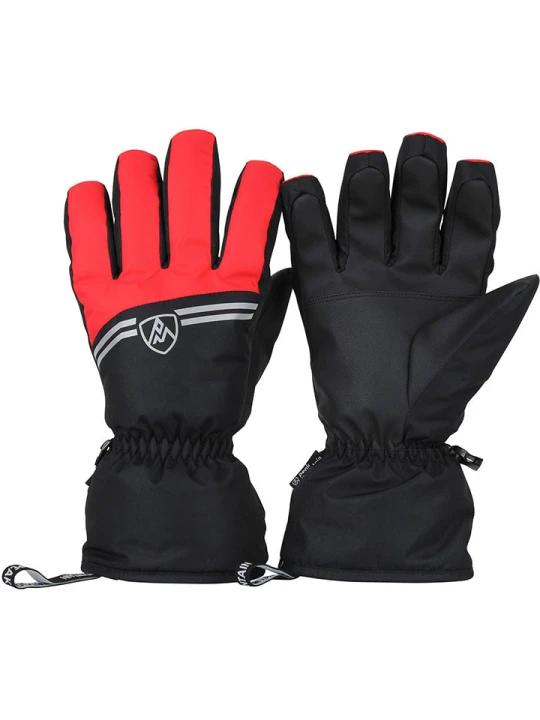 Zdjęcie produktu Peak Mountain Rękawiczki narciarskie "Mamilla" w kolorze czarno-czerwonym rozmiar: M/L