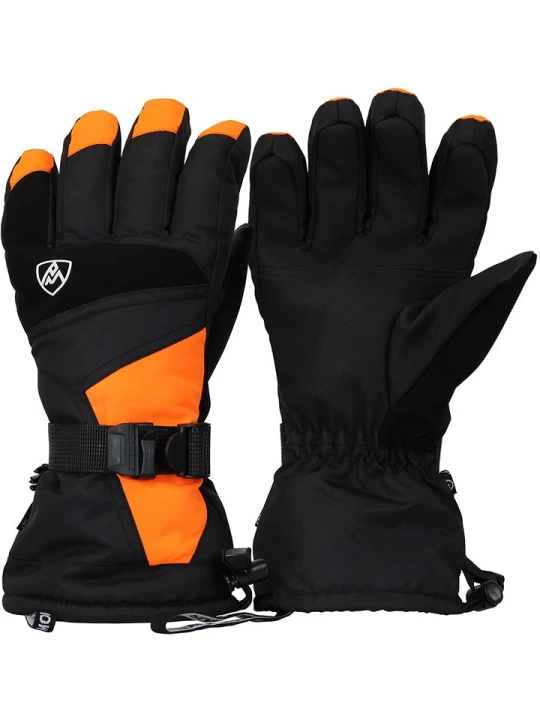 Zdjęcie produktu Peak Mountain Rękawiczki narciarskie "Mister" w kolorze czarno-pomarańczowym rozmiar: L/XL