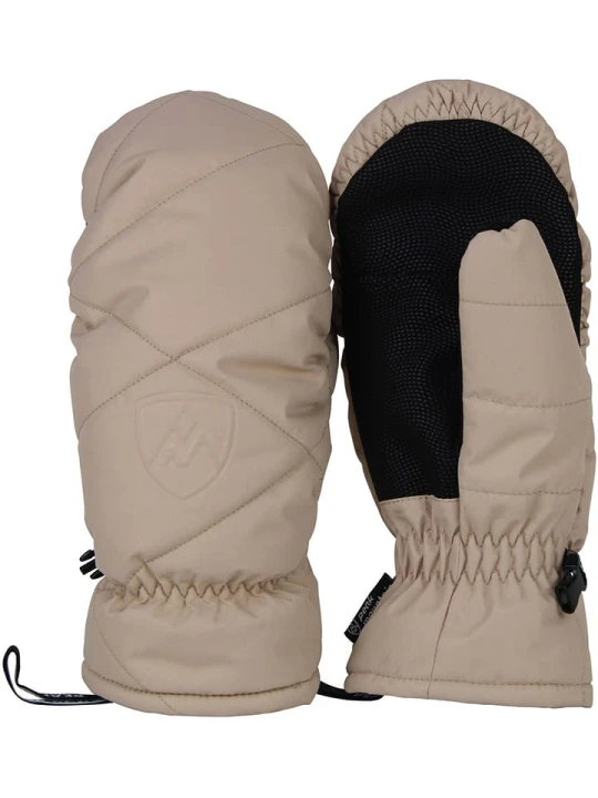 Zdjęcie produktu Peak Mountain Rękawiczki narciarskie "Mitaine" w kolorze beżowym rozmiar: M/L