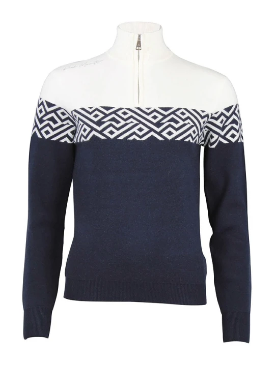 Zdjęcie produktu Peak Mountain Sweter "Akar" w kolorze granatowo-białym rozmiar: XL