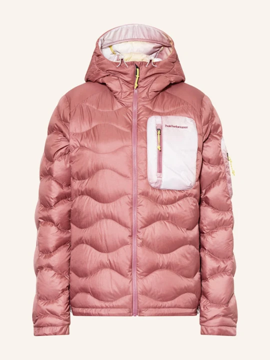 Zdjęcie produktu Peak Performance Lekka Kurtka Puchowa Helium Utility Down Hood rot BLADORÓŻOWY