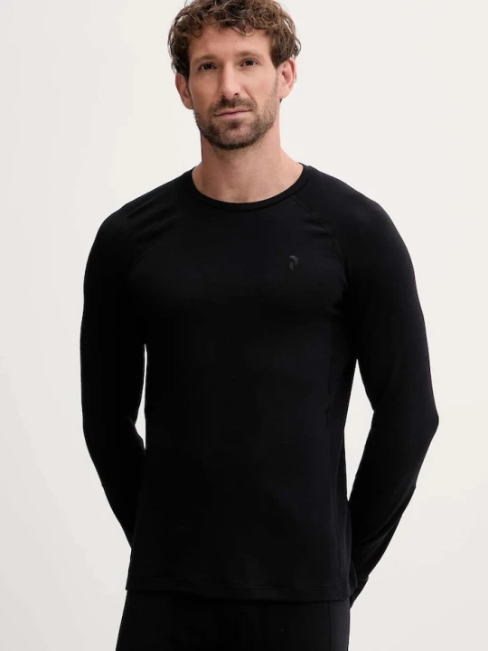 Zdjęcie produktu Peak Performance longsleeve funkcyjny z dodatkiem wełny Magic czarny