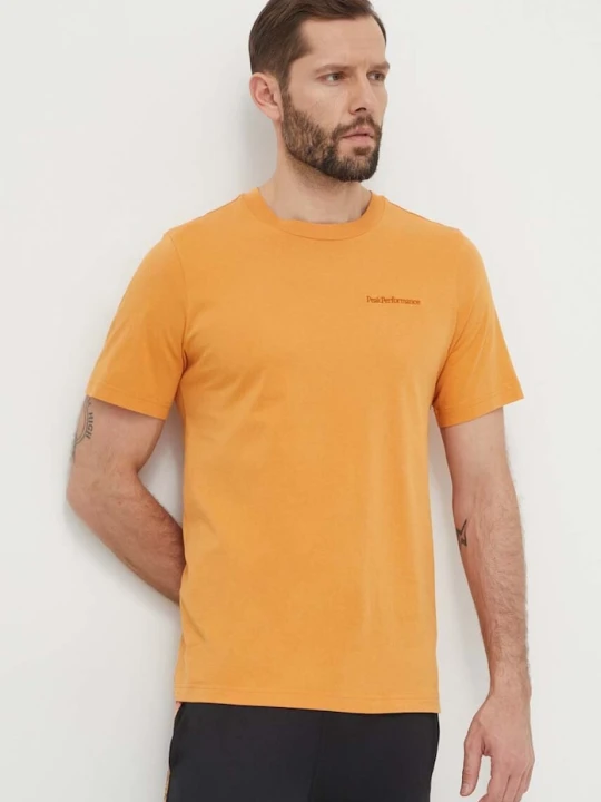 Zdjęcie produktu Peak Performance t-shirt bawełniany pomarańczowy