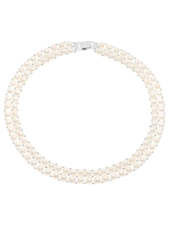 Zdjęcie produktu Pearl Addict Naszyjnik z perłami w kolorze białym - dł. 40 cm rozmiar: onesize