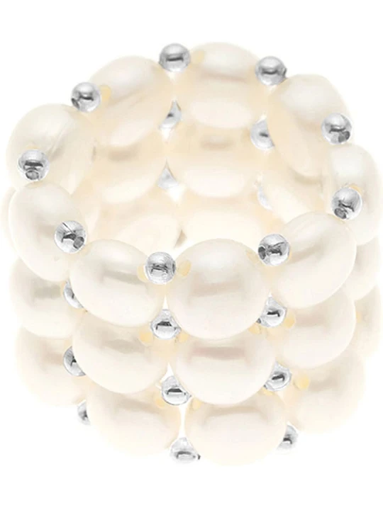 Zdjęcie produktu Pearl Addict Pierścionek w kolorze kremowym z perłami rozmiar: onesize