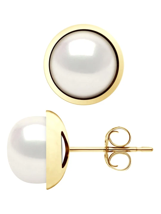 Zdjęcie produktu Pearl Addict Złote kolczyki-wkrętki z perłami rozmiar: onesize