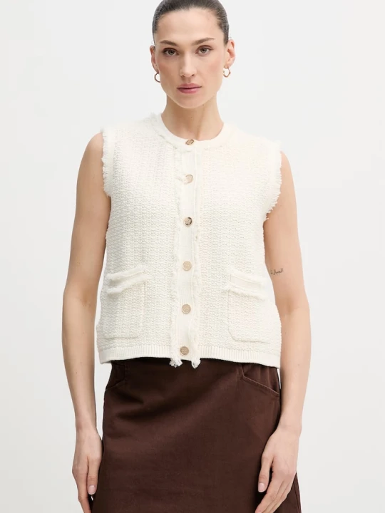 Zdjęcie produktu Pedro del Hierro kamizelka bawełniana beżowy