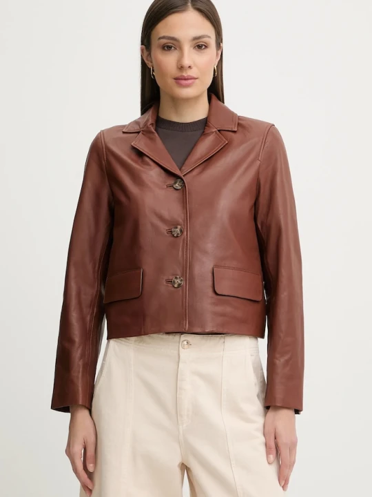Zdjęcie produktu Pedro del Hierro kurtka skórzana brązowy