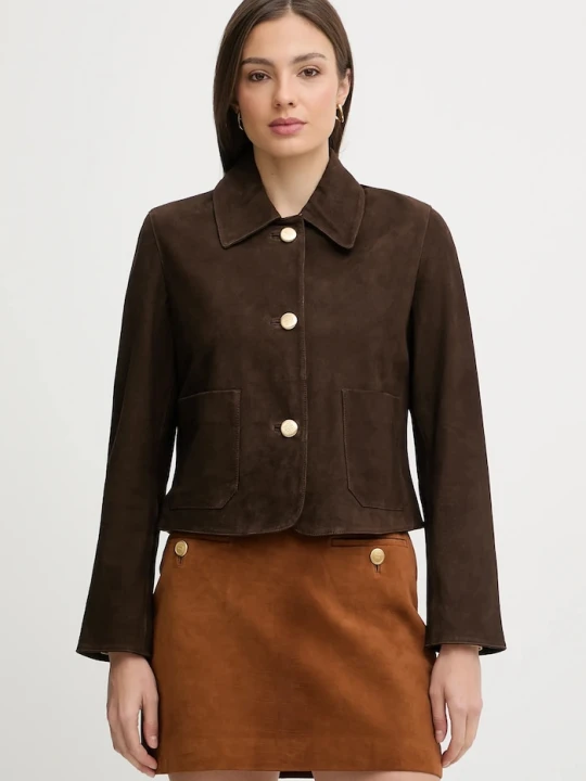 Zdjęcie produktu Pedro del Hierro kurtka zamszowa brązowy