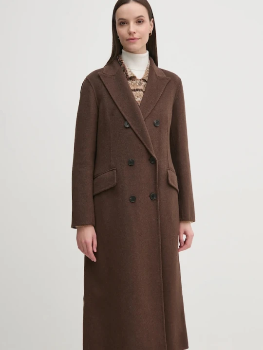 Zdjęcie produktu Pedro del Hierro płaszcz z domieszką wełny brązowy