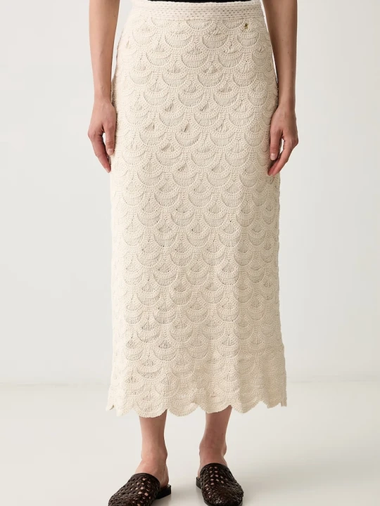 Zdjęcie produktu Pedro del Hierro spódnica bawełniana beżowy