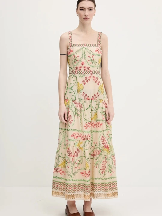 Zdjęcie produktu Pedro del Hierro sukienka bawełniana beżowy
