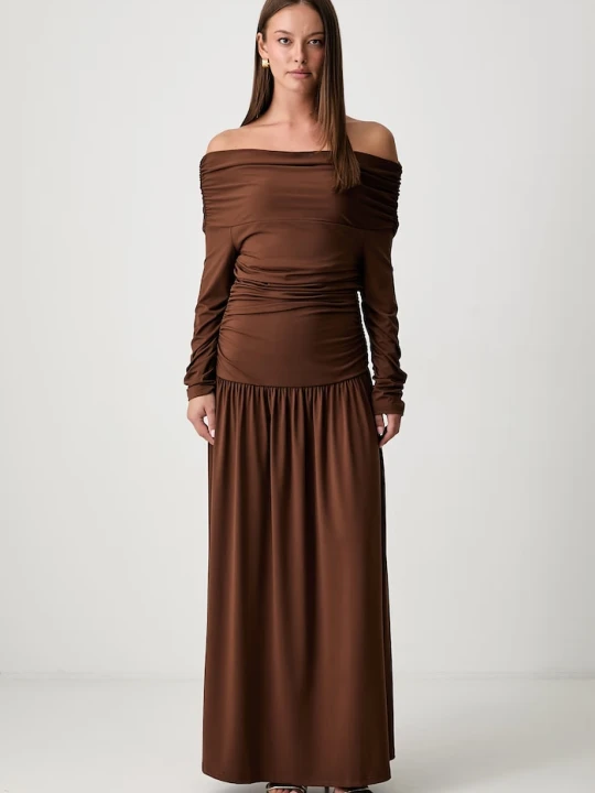 Zdjęcie produktu Pedro del Hierro sukienka drapowana brązowy