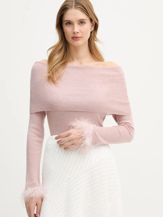 Zdjęcie produktu Pedro del Hierro sweter z domieszką wełny różowy