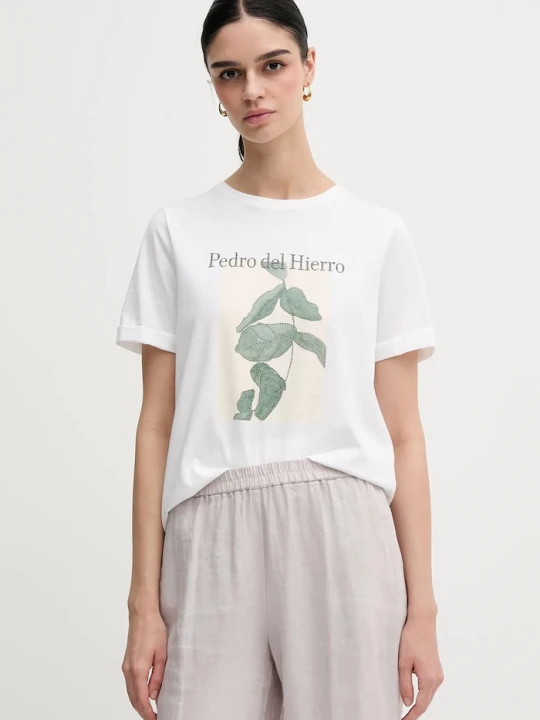 Zdjęcie produktu Pedro del Hierro t-shirt bawełniany biały