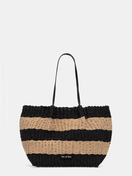 Zdjęcie produktu Pedro del Hierro torebka shopper damska pleciona czarny