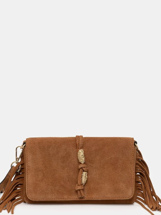 Zdjęcie produktu Pedro del Hierro torebka crossbody damska zamszowa brązowy