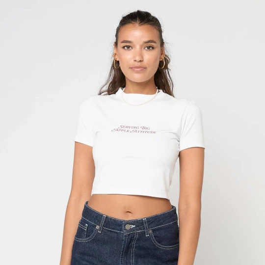 Zdjęcie produktu Yelene Cropped Baby Tee Pegador biały
