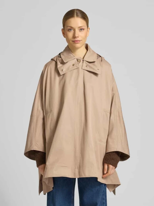 Zdjęcie produktu Peleryna z rękawami kimono i kapturem Stefanel Beżowy