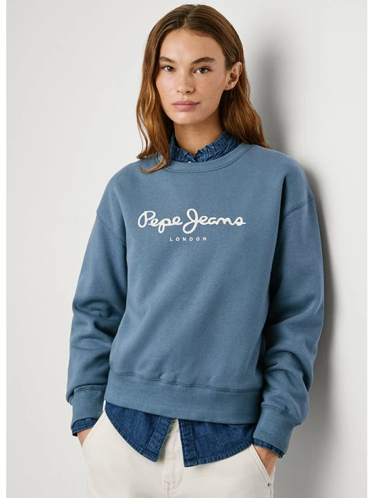Zdjęcie produktu Pepe Jeans Bluza "Baddy" w kolorze niebieskoszarym rozmiar: M