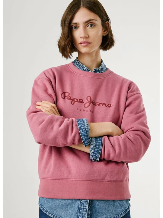 Zdjęcie produktu Pepe Jeans Bluza "Baddy" w kolorze szaroróżowym rozmiar: M