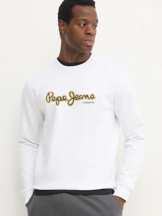 Zdjęcie produktu Pepe Jeans bluza bawełniana DORIAN CREW biały