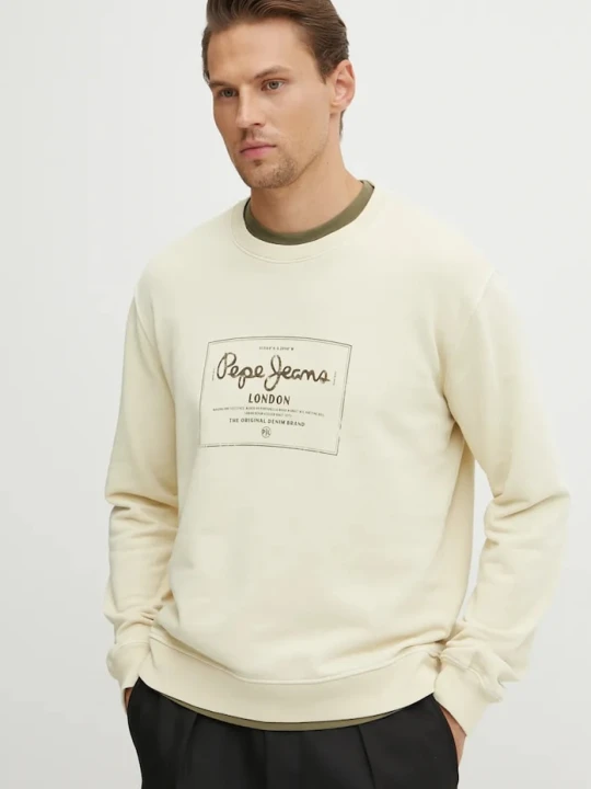 Zdjęcie produktu Pepe Jeans bluza bawełniana SIMON beżowy