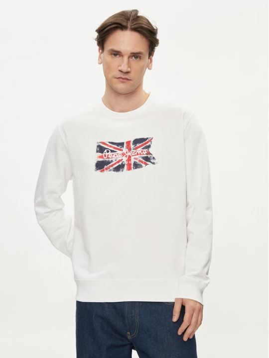 Zdjęcie produktu Pepe Jeans Bluza Ruwan PM582669 Biały Regular Fit
