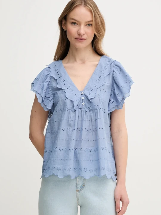 Zdjęcie produktu Pepe Jeans bluzka bawełniana DAME niebieski