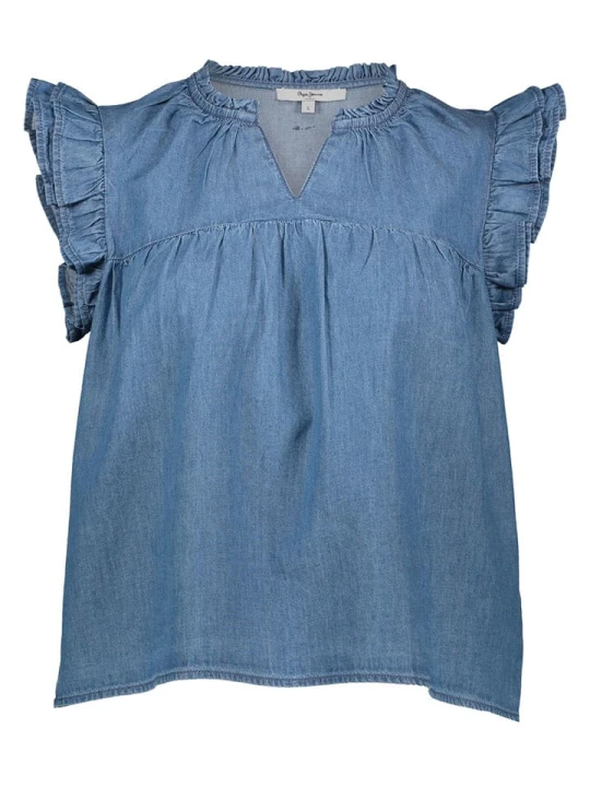 Zdjęcie produktu Pepe Jeans Bluzka dżinsowa w kolorze niebieskim rozmiar: XS