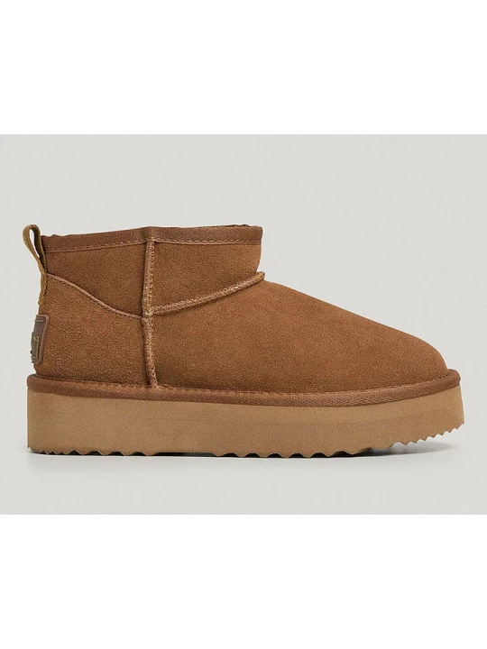 Zdjęcie produktu Pepe Jeans FOOTWEAR Skórzane botki "Dissy Young" w kolorze jasnobrązowym rozmiar: 40